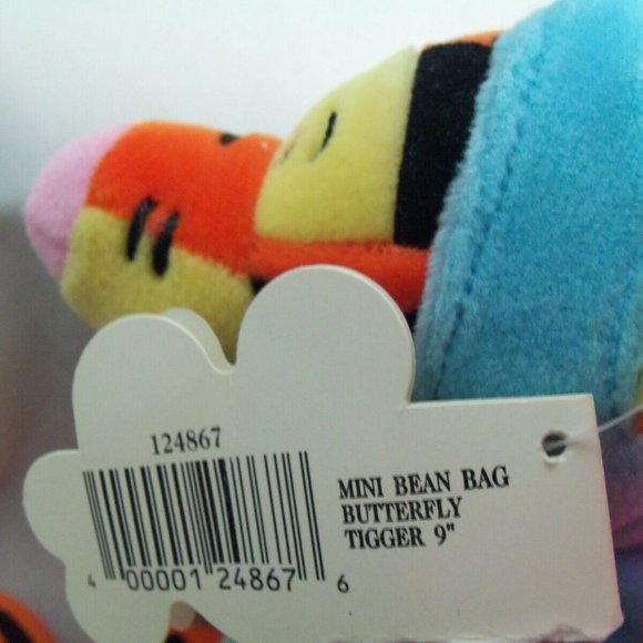 Disney 9" Tigger Butterfly Bean Bag Plush - 2000,  New with Tag - Picture 7 of 12